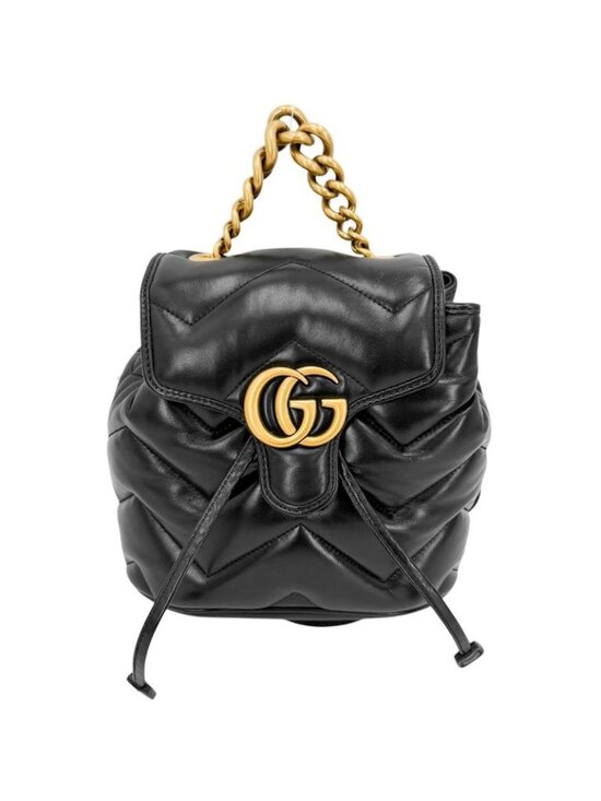 Gucci GG Marmont Quilted Backpack Leather Black main image 8